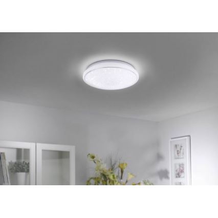 Leuchten Direkt 14743-16 - LED RGB Himmennettävä kattovalo JUPI LED/28W/230V Tuya 2700-5000K + kauko-ohjain