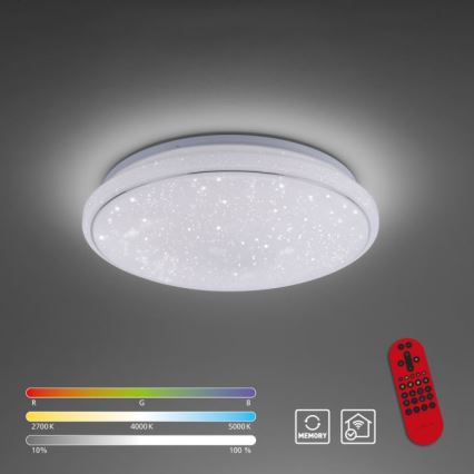 Leuchten Direkt 14743-16 - LED RGB Himmennettävä kattovalo JUPI LED/28W/230V Tuya 2700-5000K + kauko-ohjain