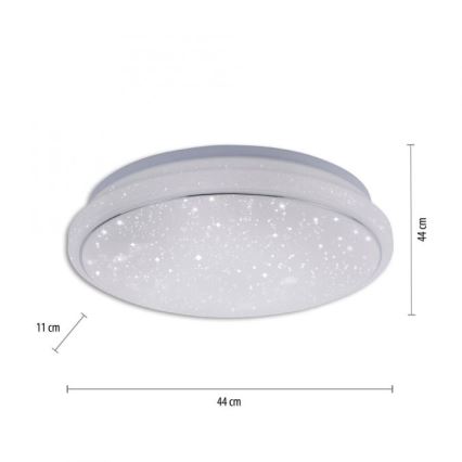Leuchten Direkt 14743-16 - LED RGB Himmennettävä kattovalo JUPI LED/28W/230V Tuya 2700-5000K + kauko-ohjain