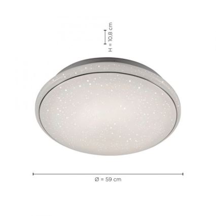 Leuchten Direkt 14744-16 - LED RGB Himmennettävä kattovalo JUPI LOLASMART LED/32W/230V + kauko-ohjain