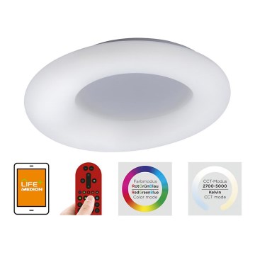 Leuchten Direkt 14746-16 - Himmennettävä LED-RGB-kattovalaisin LOLA LED/38W/230V Tuya + kauko-ohjaus