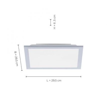 Leuchten Direkt 14750-21 - LED-kattovalo FLAT LED/12W/230V