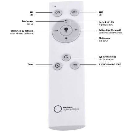 Leuchten Direkt 14755-21- LED Himmennettävä kattovalo FLAT LED/28W/230V 2700-5000K + kauko-ohjain