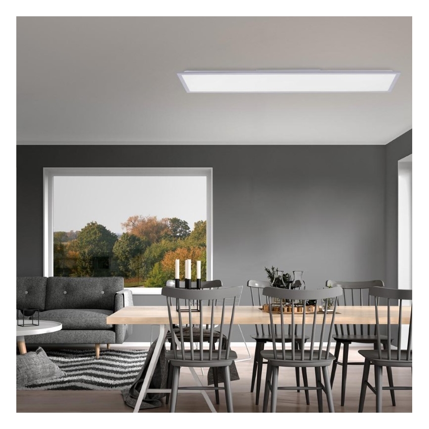 Leuchten Direkt 14757-21- LED Himmennettävä pinta-asetettava paneeli FLAT LED/36W/230V 2700-5000K hopea + kauko-ohjain