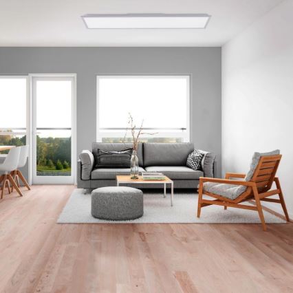 Leuchten Direkt 14757-21- LED Himmennettävä pinta-asetettava paneeli FLAT LED/36W/230V 2700-5000K hopea + kauko-ohjain