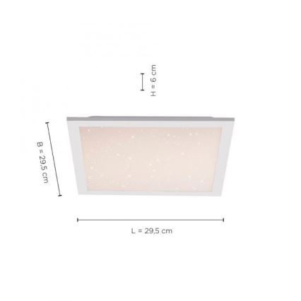 Leuchten Direkt 14760-16 - LED Himmennettävä kattovalo STARRYFLAT LED/20W/230V 2700-5000K + kauko-ohjain