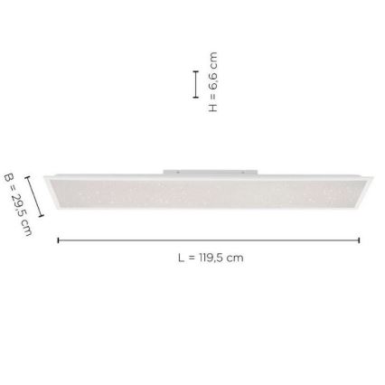 Leuchten Direkt 14762-16 - LED Himmennettävä valo STARRYFLAT LED/36W/230V + kaukosäädin