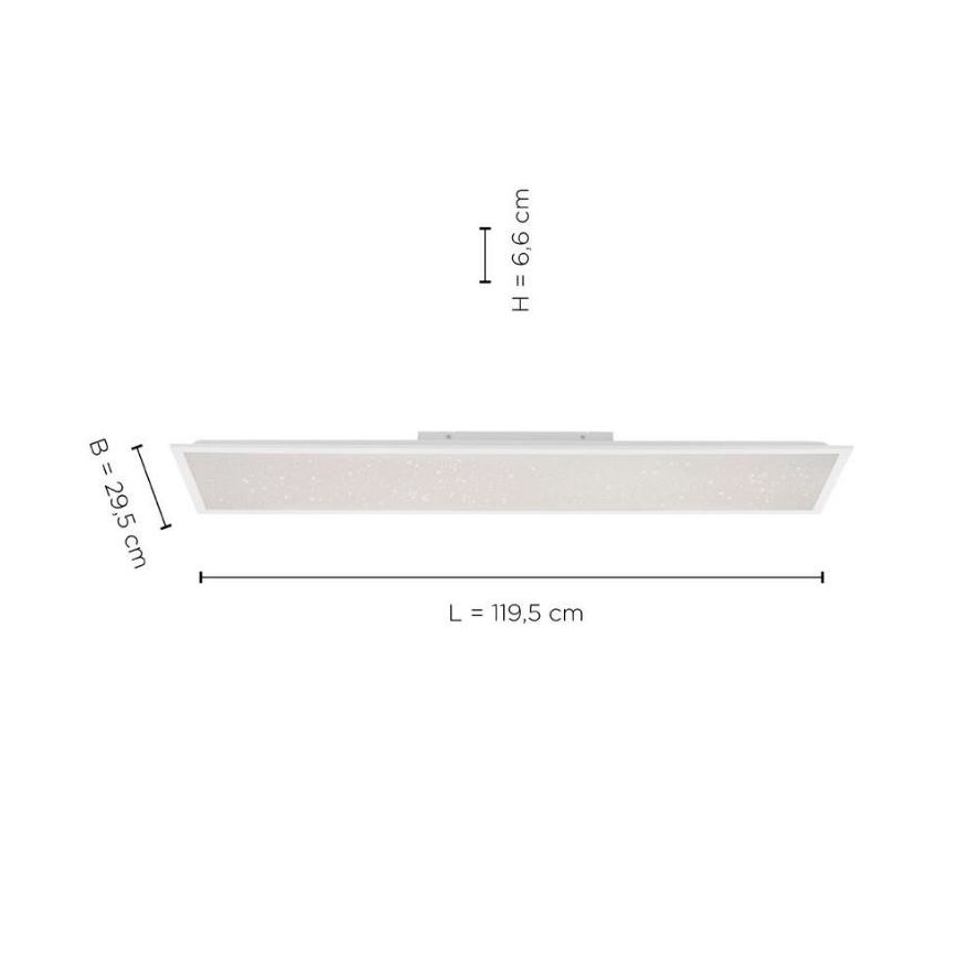 Leuchten Direkt 14762-16 - LED Himmennettävä valo STARRYFLAT LED/36W/230V + kaukosäädin