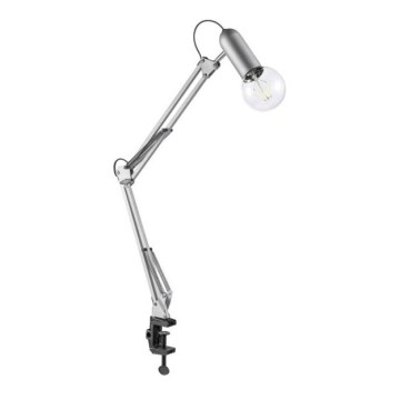 Leuchten Direkt 14773-55 - Pöytävalaisin pidikkeellä TURN ME 1xE27/60W/230V mattakromi