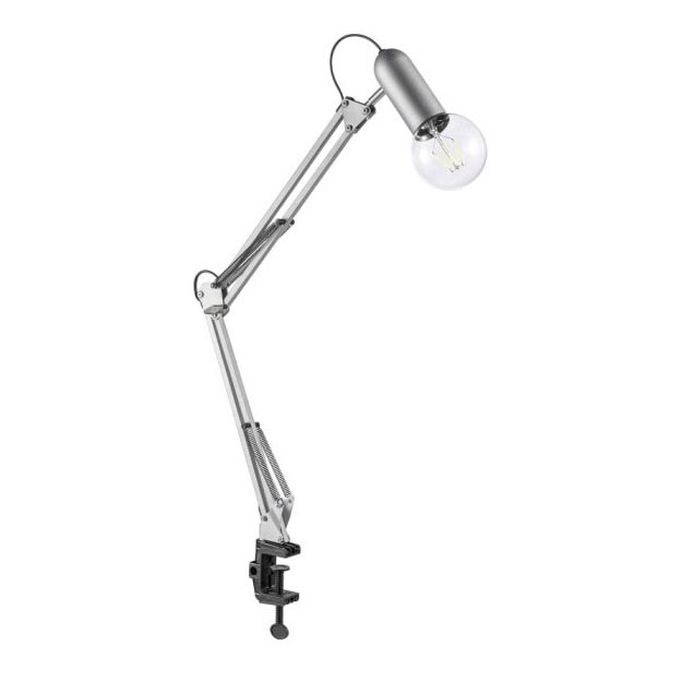 Leuchten Direkt 14773-55 - Pöytävalaisin pidikkeellä TURN ME 1xE27/60W/230V mattakromi