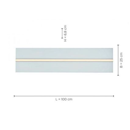 Leuchten Direkt 14854-16 - LED Himmennettävä kattovalo EDGING LED/30W/230V 2700-5000K + kauko-ohjain