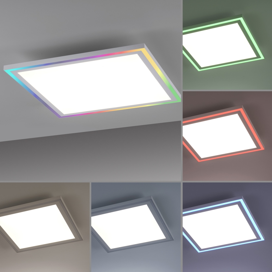 Leuchten Direkt 14900-16 - Himmennettävä LED-RGB-kattovalaisin EDGING LED/24W/230V + kauko-ohjaus