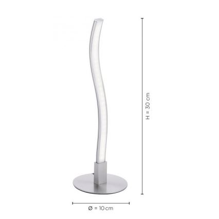 Leuchten Direkt 15128-55 - LED-pöytälamppu WAWE LED/3W/230V mattakromi