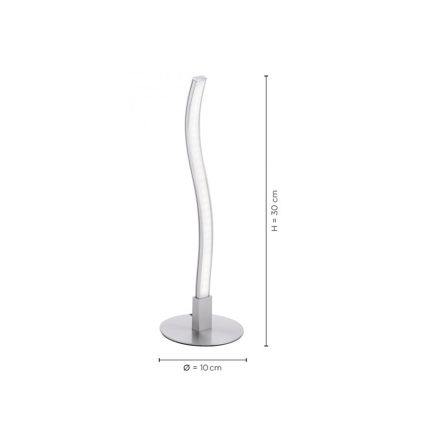 Leuchten Direkt 15128-55 - LED-pöytälamppu WAWE LED/3W/230V mattakromi