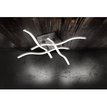 Leuchten Direkt 15131-55 - LED Pinta-asetettava kattokruunu WAWE 4xLED/4,6W/230V mattakromi