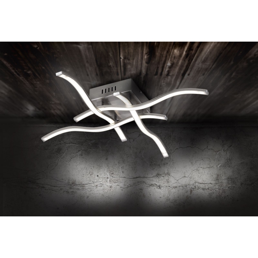 Leuchten Direkt 15131-55 - LED Pinta-asetettava kattokruunu WAWE 4xLED/4,6W/230V mattakromi