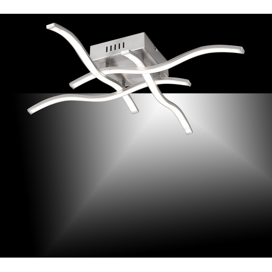 Leuchten Direkt 15131-55 - LED Pinta-asetettava kattokruunu WAWE 4xLED/4,6W/230V mattakromi