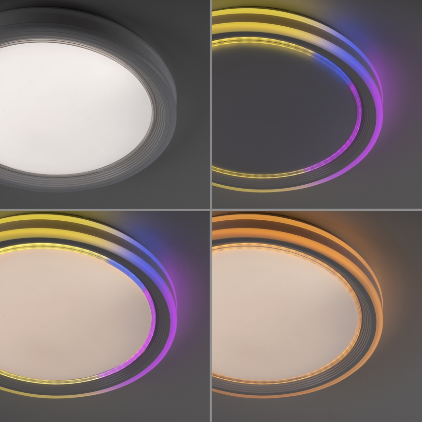 Leuchten Direkt 15154-16-LED RGB Himmennettävä kattovalo EDGING 39W/230V + kaukosäädin