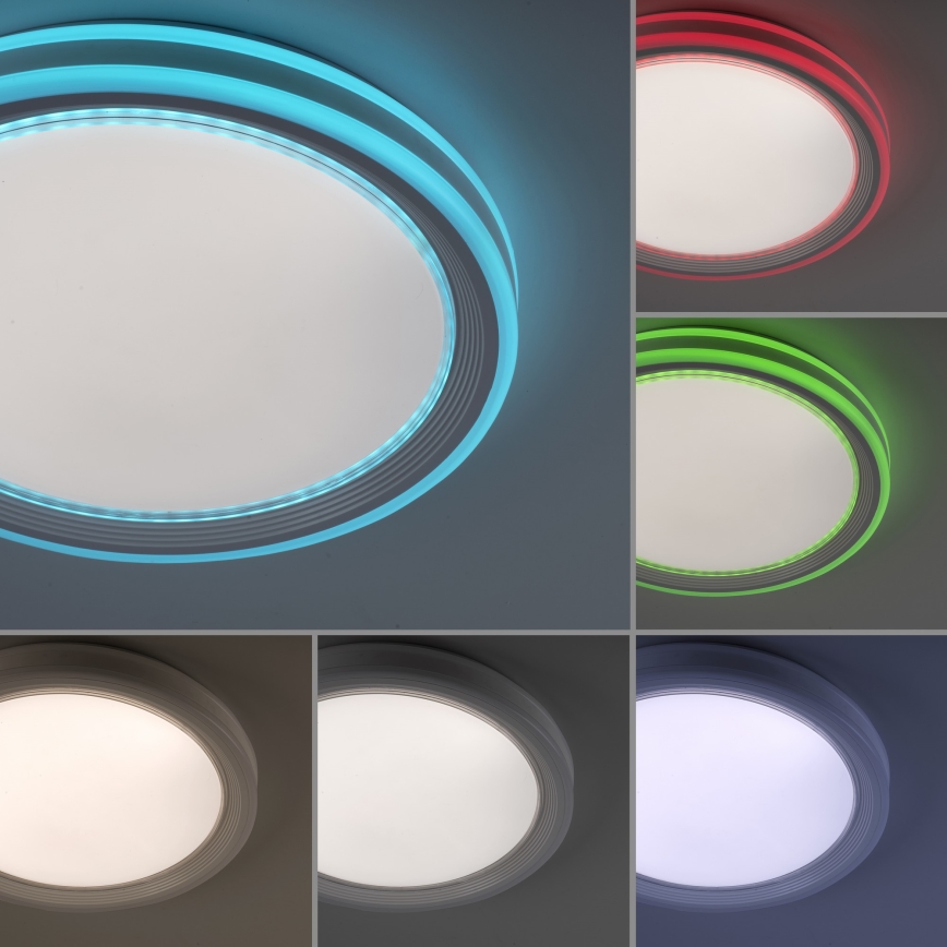 Leuchten Direkt 15154-16-LED RGB Himmennettävä kattovalo EDGING 39W/230V + kaukosäädin