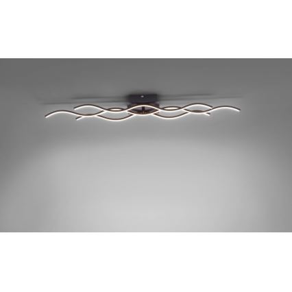 Leuchten Direkt 15166-18 - LED Pinta-asetettava kattokruunu WAWE LED/28W/230V musta