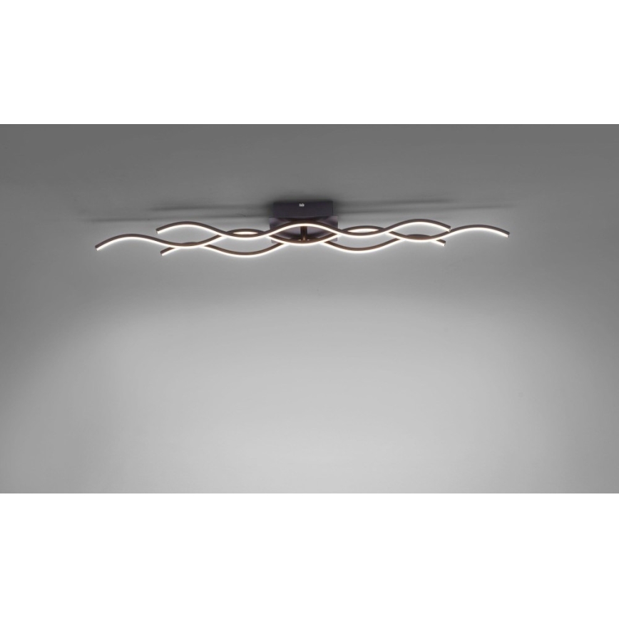 Leuchten Direkt 15166-18 - LED Pinta-asetettava kattokruunu WAWE LED/28W/230V musta