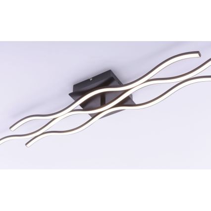 Leuchten Direkt 15166-18 - LED Pinta-asetettava kattokruunu WAWE LED/28W/230V musta
