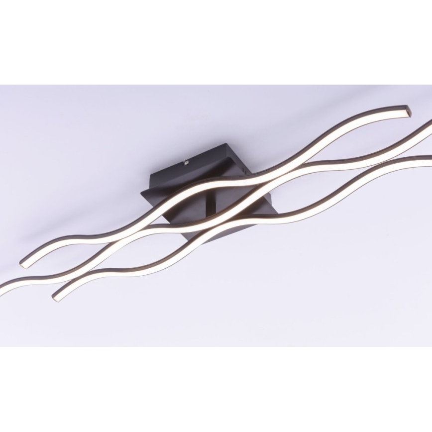 Leuchten Direkt 15166-18 - LED Pinta-asetettava kattokruunu WAWE LED/28W/230V musta