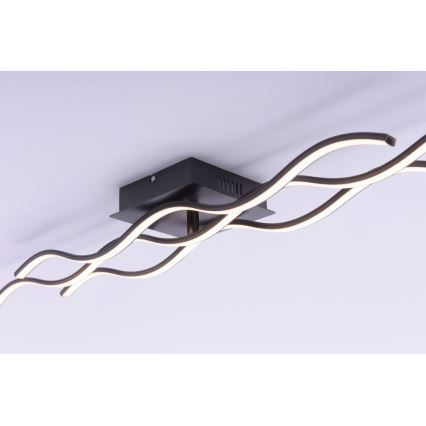 Leuchten Direkt 15166-18 - LED Pinta-asetettava kattokruunu WAWE LED/28W/230V musta