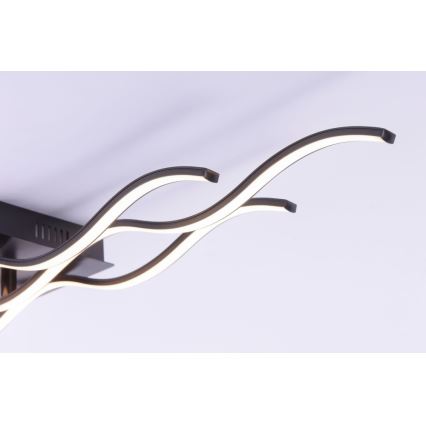 Leuchten Direkt 15166-18 - LED Pinta-asetettava kattokruunu WAWE LED/28W/230V musta