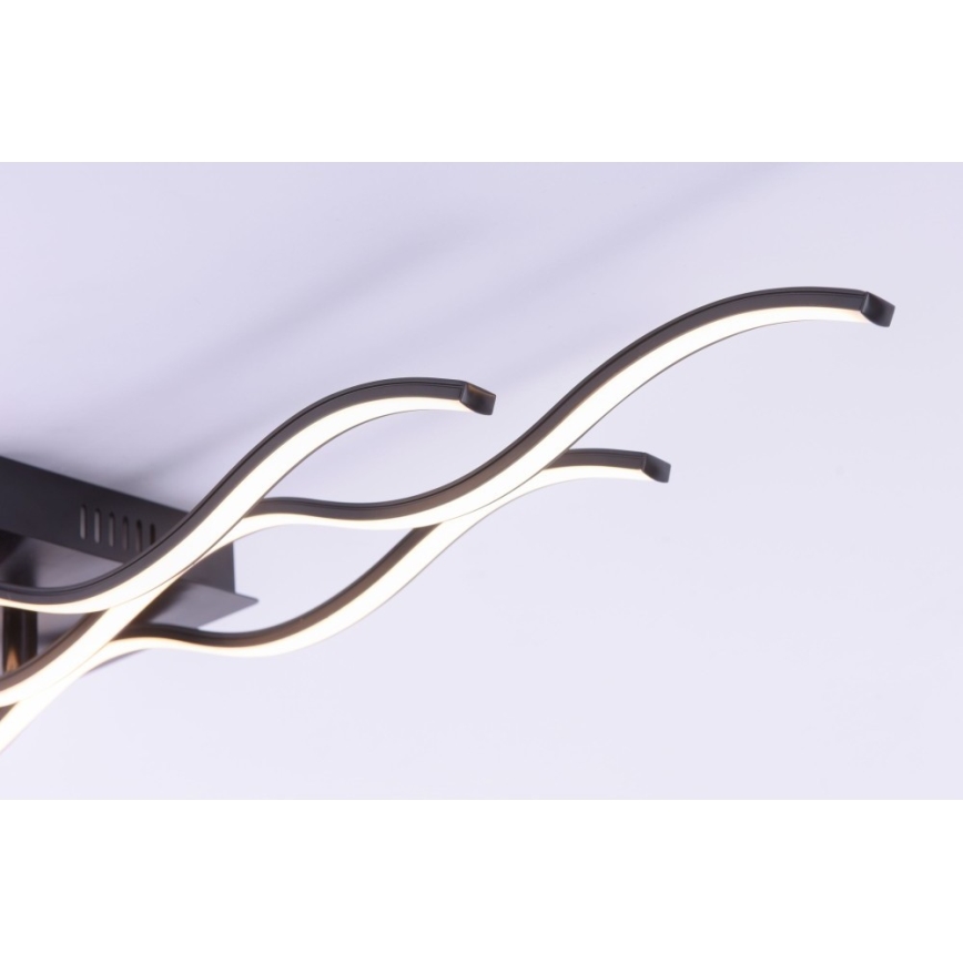 Leuchten Direkt 15166-18 - LED Pinta-asetettava kattokruunu WAWE LED/28W/230V musta