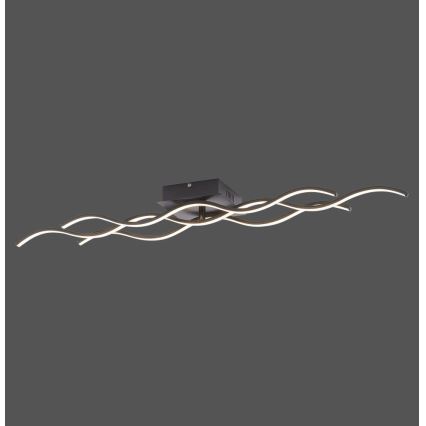Leuchten Direkt 15166-18 - LED Pinta-asetettava kattokruunu WAWE LED/28W/230V musta