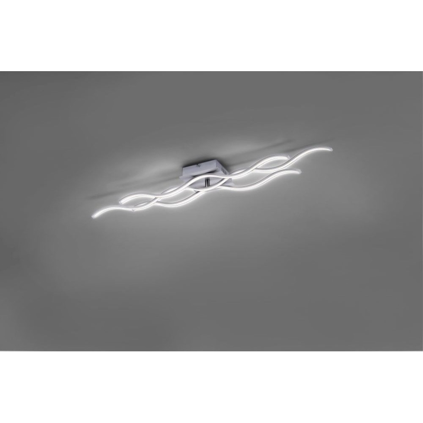 Leuchten Direkt 15166-55 - LED Pinta-asennettava kattokruunu WAWE LED/28W/230V mattakromi