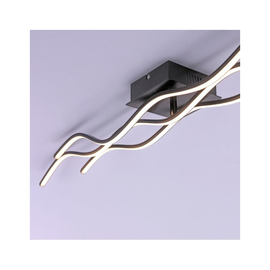 Leuchten Direkt 15167-18-LED Pinta-asetettava kattokruunu WAWE 2xLED/12,5W/230V+1xLED/17W musta