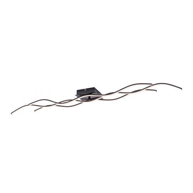 Leuchten Direkt 15167-18-LED Pinta-asetettava kattokruunu WAWE 2xLED/12,5W/230V+1xLED/17W musta