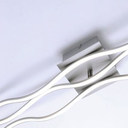 Leuchten Direkt 15167-55 - LED PInta-asetettava kattokruunu WAWE 2xLED/12,5W/230V+1xLED/17W mattakromi