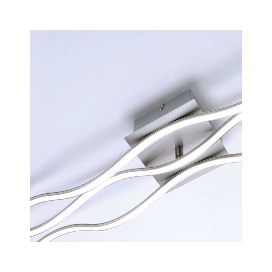 Leuchten Direkt 15167-55 - LED PInta-asetettava kattokruunu WAWE 2xLED/12,5W/230V+1xLED/17W mattakromi