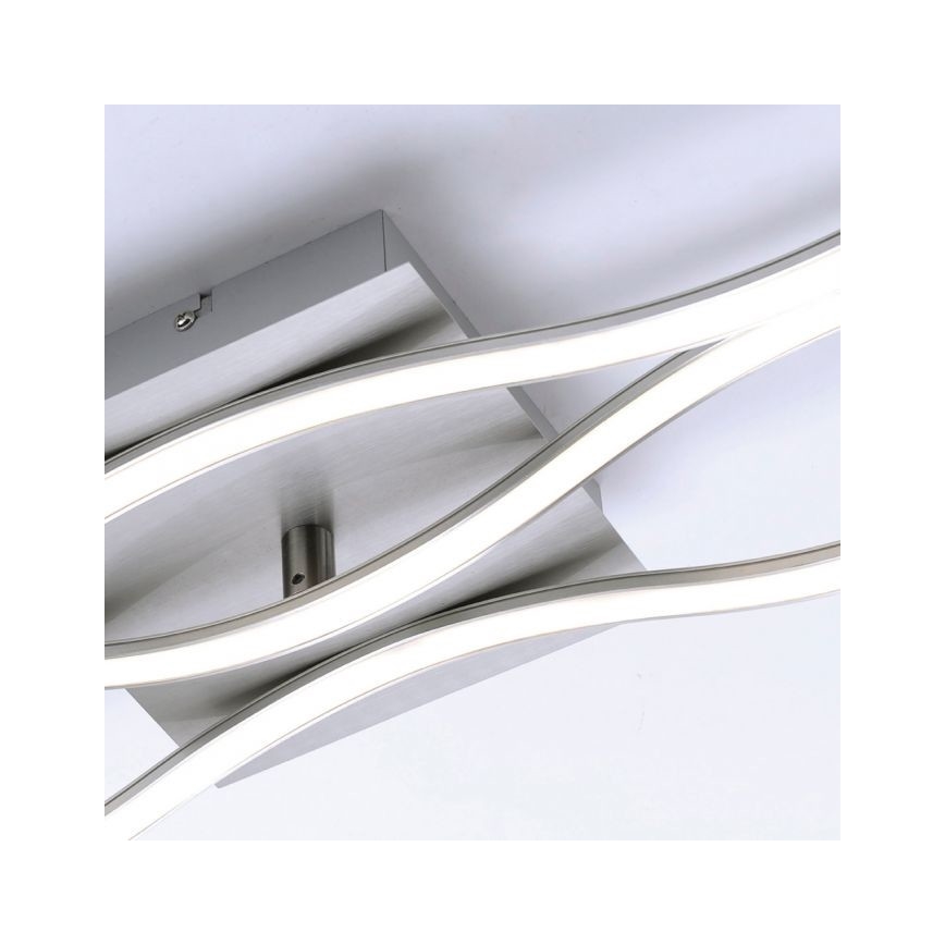 Leuchten Direkt 15167-55 - LED PInta-asetettava kattokruunu WAWE 2xLED/12,5W/230V+1xLED/17W mattakromi