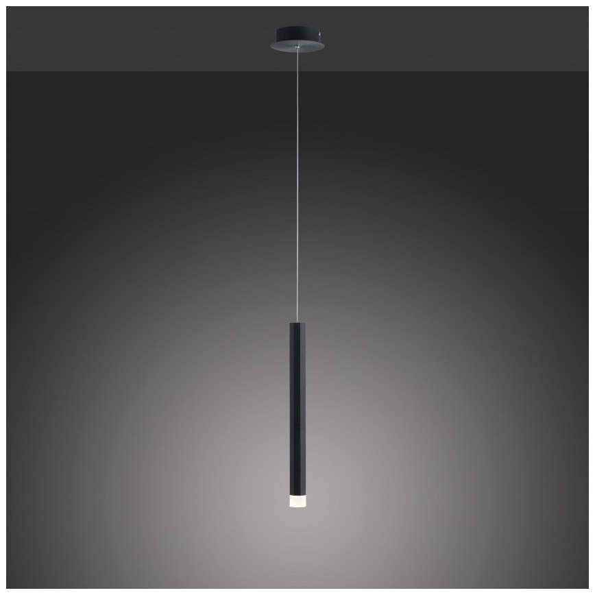 Leuchten Direkt 15202-18 - LED Kattokruunu johdossa BRUNO LED/4,8W/230V musta