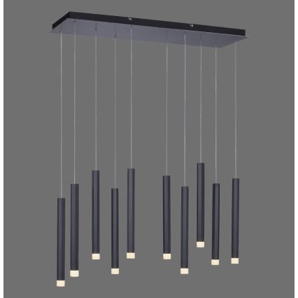 Leuchten Direkt 15206-18 - LED Kattokruunu johdossa 10xLED/4,8W/230V musta