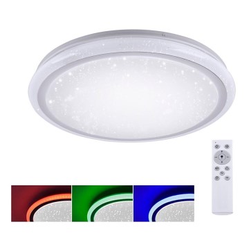 Leuchten Direkt 15220-16 - LED RGB Himmennettävä kattovalo LUISA LED/28W/230V + kauko-ohjain