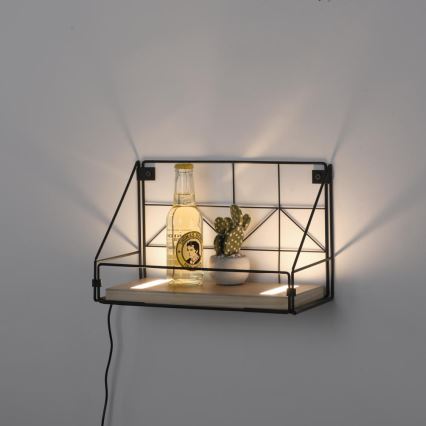 Leuchten Direkt 15276-18 - Shelf LED-valolla BOARD 2xLED/1,75W/230V 30 cm eukalyptus