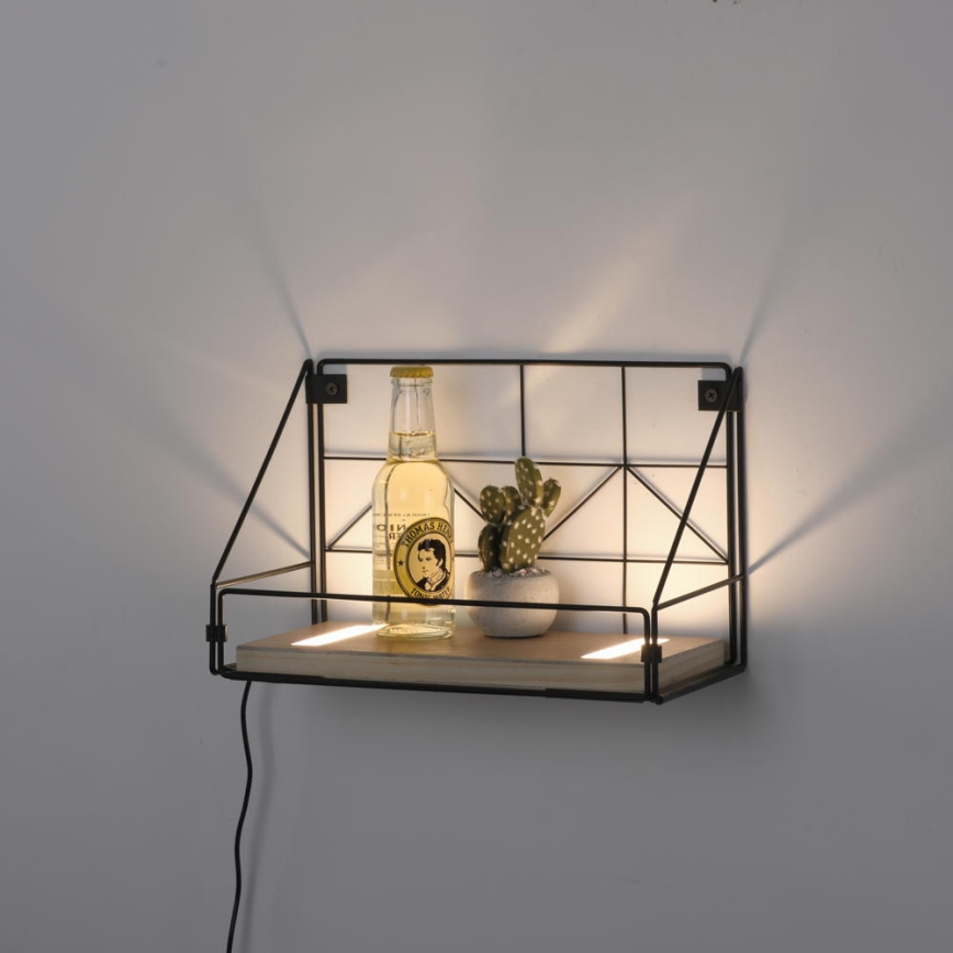 Leuchten Direkt 15276-18 - Shelf LED-valolla BOARD 2xLED/1,75W/230V 30 cm eukalyptus