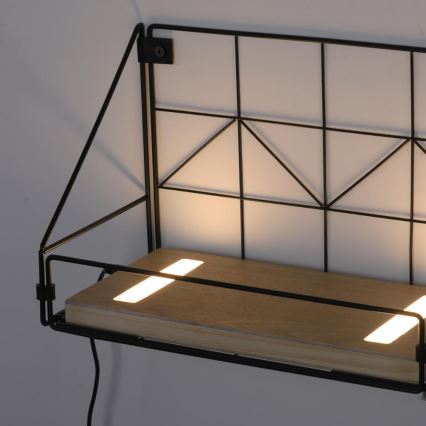 Leuchten Direkt 15276-18 - Shelf LED-valolla BOARD 2xLED/1,75W/230V 30 cm eukalyptus