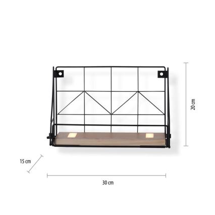 Leuchten Direkt 15276-18 - Shelf LED-valolla BOARD 2xLED/1,75W/230V 30 cm eukalyptus