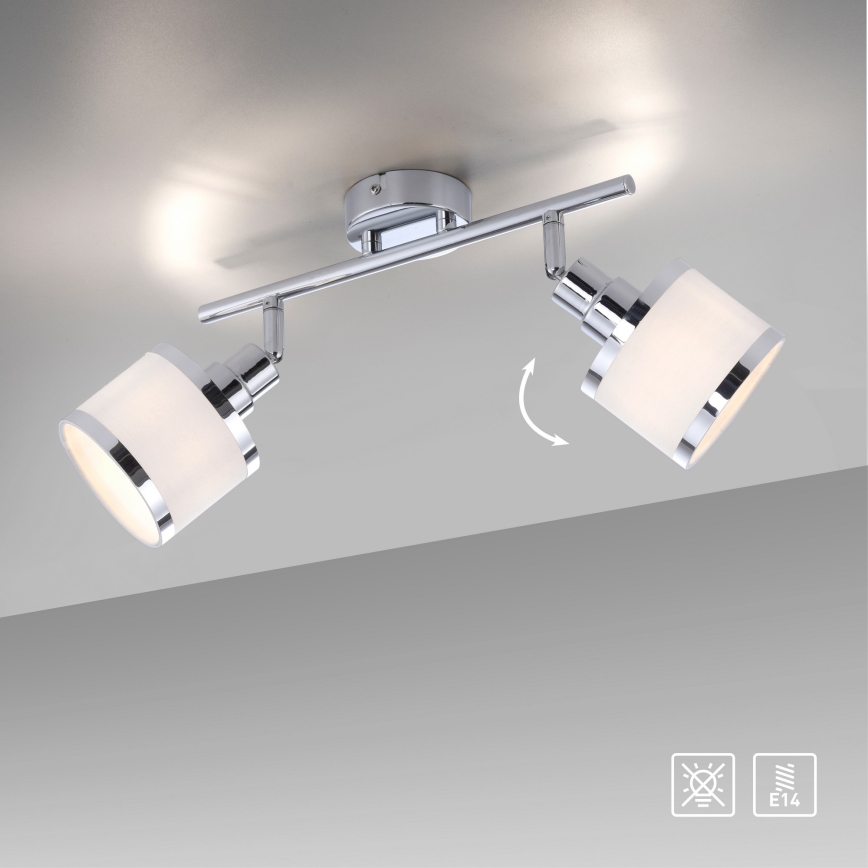 Leuchten Direkt 15372-17 - Kohdevalo ACCOR 2xE14/25W/230V