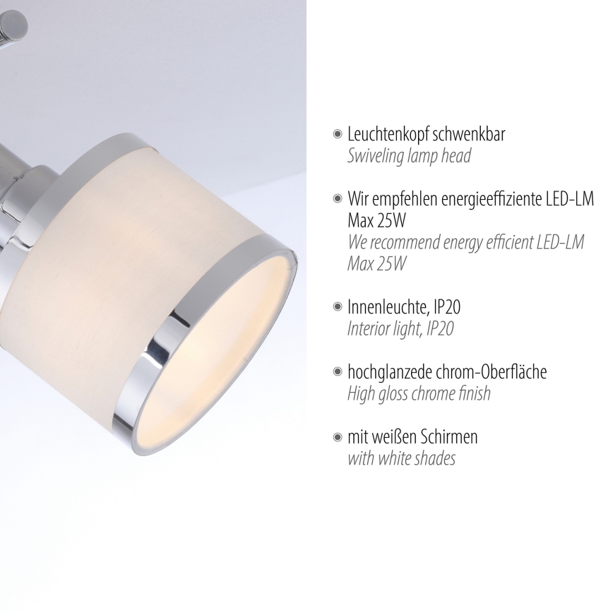 Leuchten Direkt 15372-17 - Kohdevalo ACCOR 2xE14/25W/230V