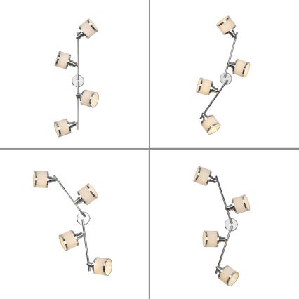 Leuchten Direkt 15374-17 - Kohdevalo ACCOR 4xE14/25W/230V