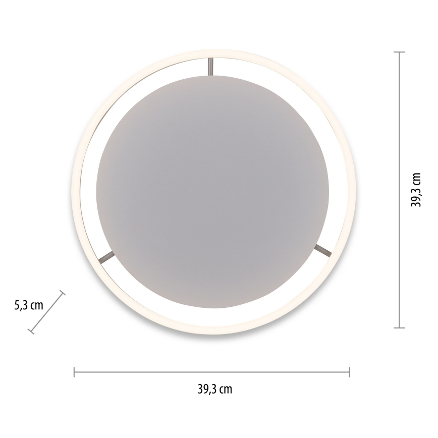 Leuchten Direkt 15391-95 - Himmennettävä LED-kattovalaisin RITUS LED/20W/230V mattakromi