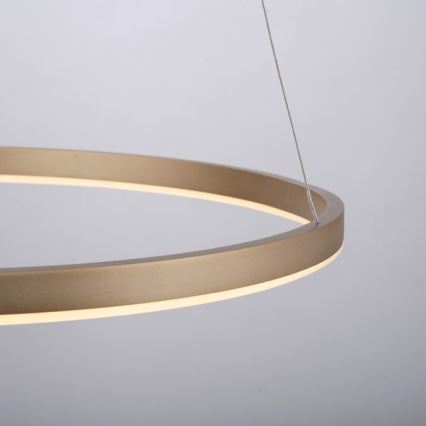 LLeuchten Direkt 15394-60 - LED-himmennettävä kattokruunu nauhalla RITUS LED/30W/230V messinki