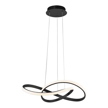 Leuchten Direkt 15402-18-LED Himmennettävä kattokruunu johdossa MARIA LED/25W/230V musta